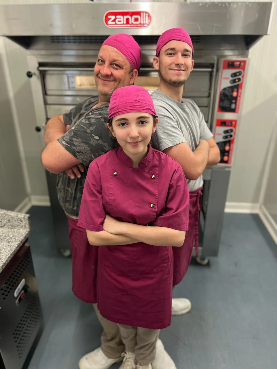 L’équipe Pizza Del Arno réunie au laboratoire